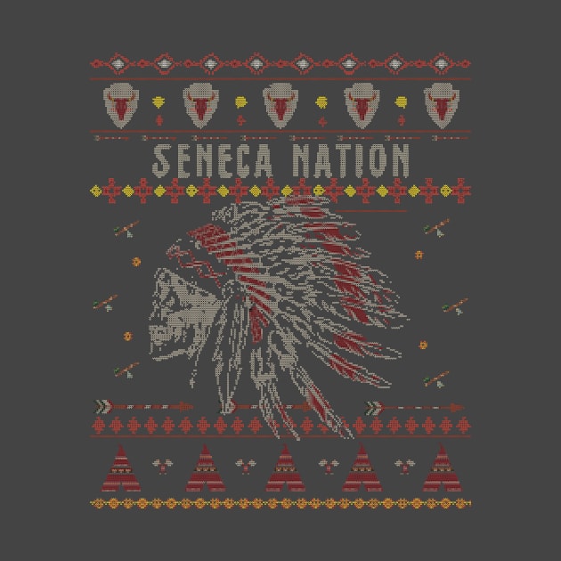 Seneca Nation American Indian Tribe Ugly Christmas Holiday by The Dirty Gringo