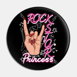 Electric Pink Rockstar Princess Pin