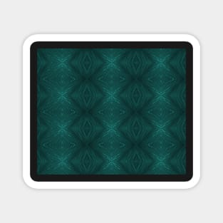 Deep Teal Diamond Pattern Magnet