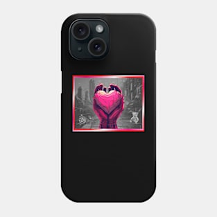 LOVE AND OR VALENTINE DESIGN.  HEART BEAR ROSE. Phone Case