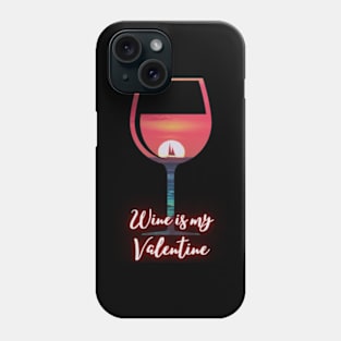 Glowing Wine Glass Sunset Phone Case