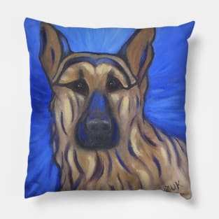 German Shepherd Abstract Pillow