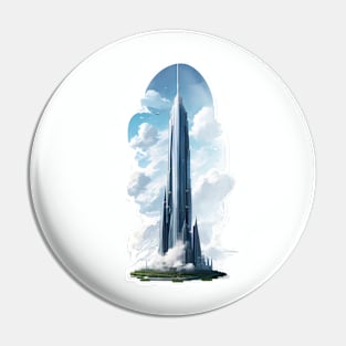 Sci fi Skyscraper Pin