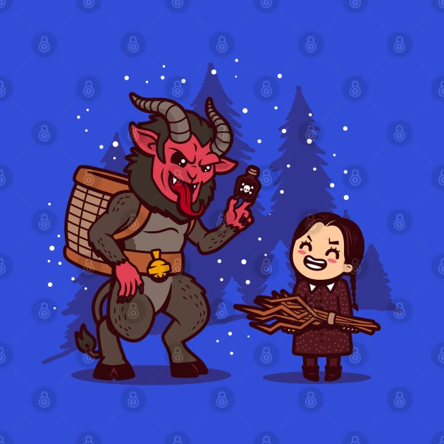 Funny Christmas Cute Merry Krampus  Winter Mashup Cartoon by BoggsNicolas