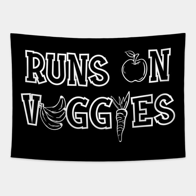 Vegetarian - Runs on veggies Tapestry by KC Happy Shop