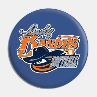 Lady Bandits Softball team logo Pin