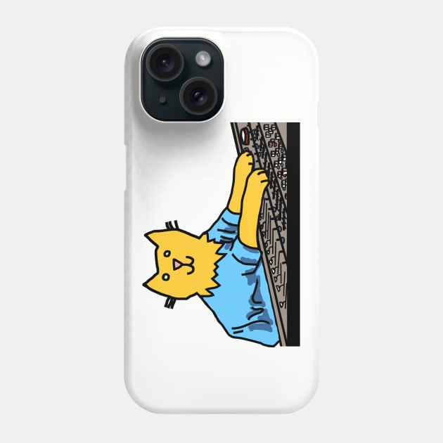 Cat in Control Making Music Phone Case by ellenhenryart