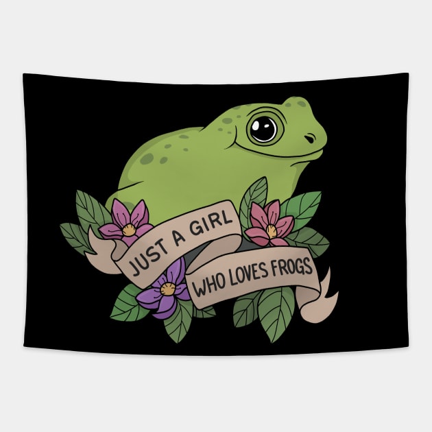 Just A Girl Who Loves Frogs Tapestry by valentinahramov