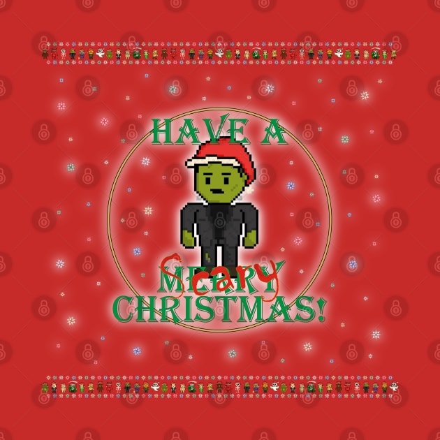 Have A Scary Christmas Pixel Frankenstein Monster! by gkillerb