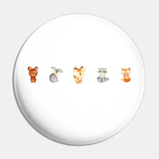 Cute Woodland baby animals Pin