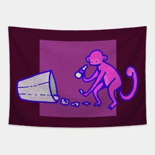 Monke business (purple) Tapestry
