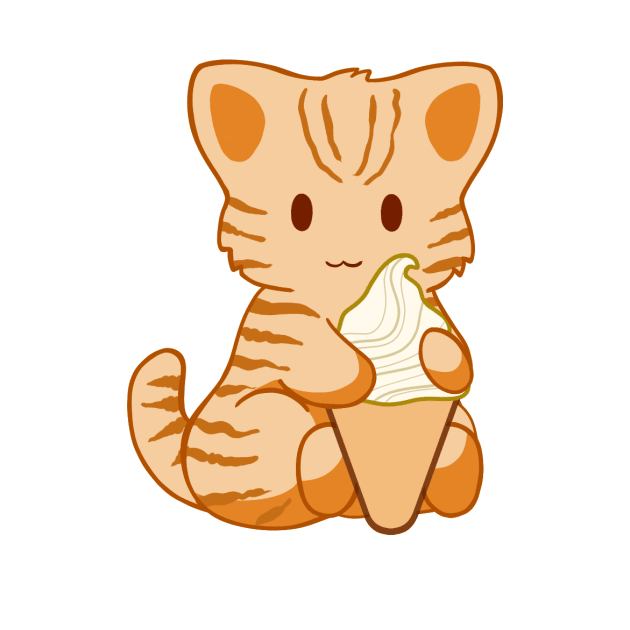 Ice Cream Orange Tabby Cat by BiscuitSnack