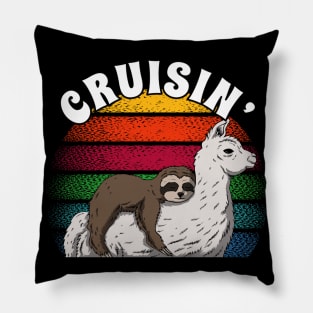 Sloth Sleeping On Llama Cruisin’ Pillow