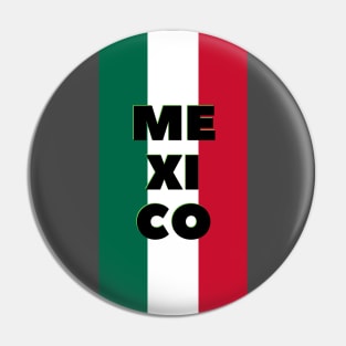 Mexico City in Mexican Flag Colors Vertical Pin