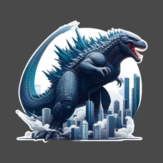 Godzilla and the City by Impressionado