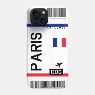 Flight Ticket Paris Phone Case