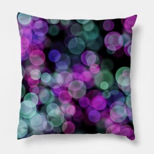 Teal Purple Bubbles Pillow