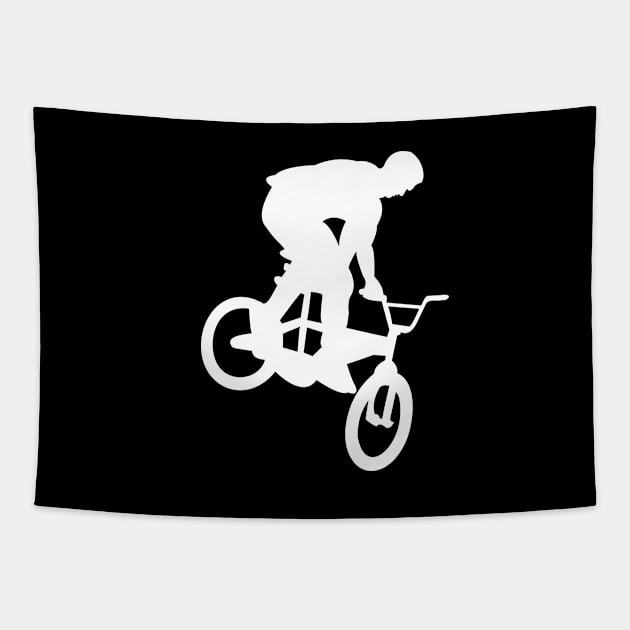 BMX Biker Tapestry by KC Happy Shop