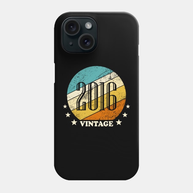 Vintage retro born in 2016 birth year gift Phone Case by Inyourdesigns