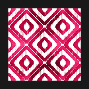 Ruby Red Ikat Pattern T-Shirt