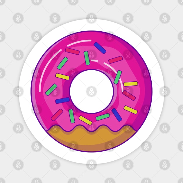 Pink Frosted Donut Magnet by WalkDesigns