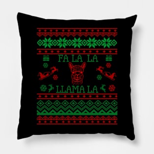 Fa La La Llama La funny cute ugly christmas Pillow