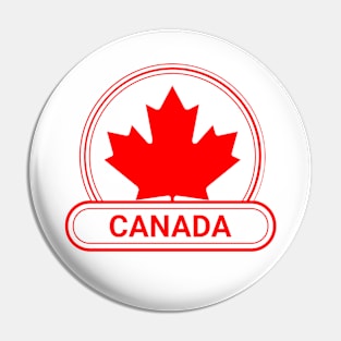 Canada Country Badge - Maple Leaf Canada Flag Pin