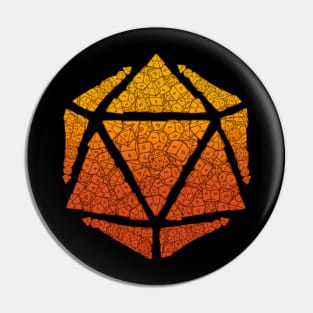 D20 Mosaic Color Pin