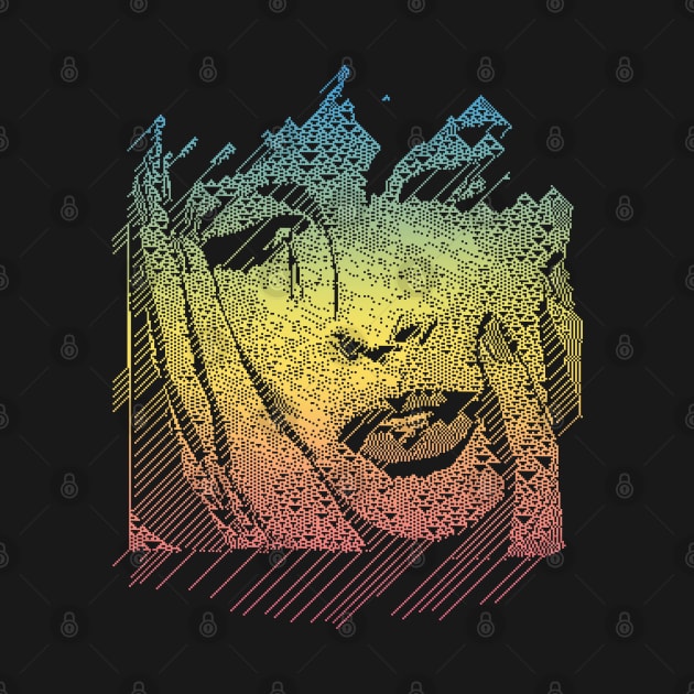 Crying Girl Pop Art Rainbow Comic Book Abstract Design by DankFutura