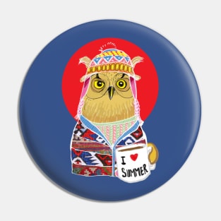 Summer owl Pin