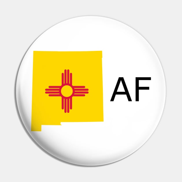 New Mexico Flag State Outline AF (black) Pin by Big Term Designs