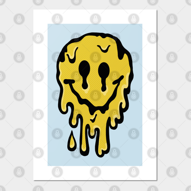 Acid Face Smiley Grime Melt - Grime Art - Posters and Art Prints ...