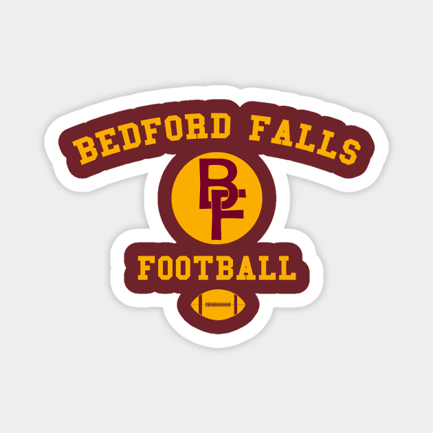 Bedford Falls Football Magnet by Exit28Studios