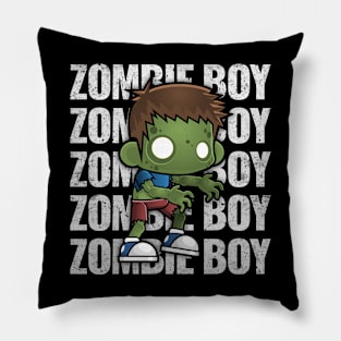 Zombie Boy Creepy Scary Kawaii Zombie Cute Halloween Outfit Pillow