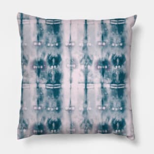 Dusk and Pale Pink Tie-Dye Plaid Pillow