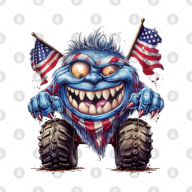 4th of July Monster Truck #5 by Chromatic Fusion Studio