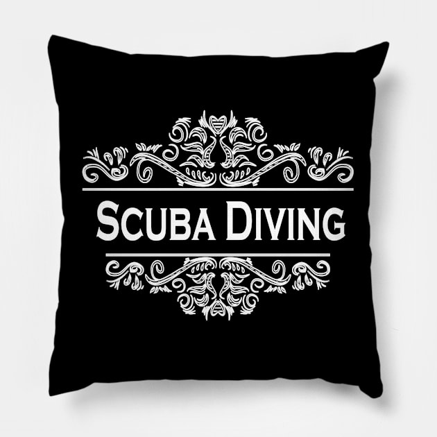 Sport Scuba Diving Pillow by Rizaldiuk