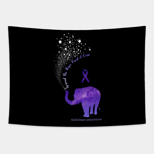 Alzheimer Awareness Spread The Hope Find A Cure Gift Tapestry by thuylinh8