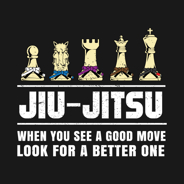 Jiu jitsu Chess Belt rank BJJ or MMA grappler T-shirt by tmuzaa