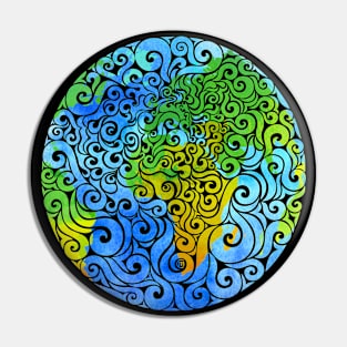 Swirly Earth Pin