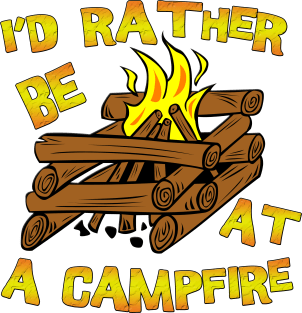 I'd Rather be at a Campfire Magnet