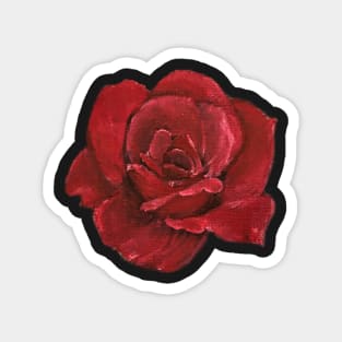 Red Painted Rose Magnet