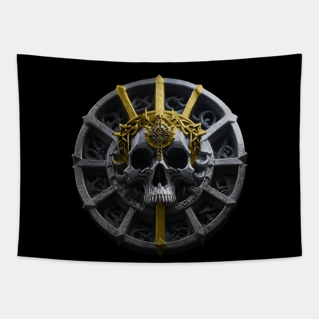 Resurrection Emblem - Crown of Thorns with Algiz Life Rune Tapestry by FreemanDan