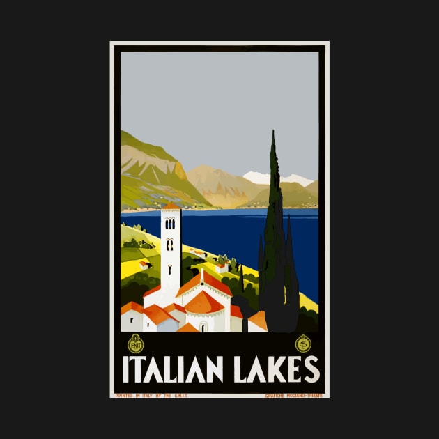 Italian Lakes travel poster by Yaelledark
