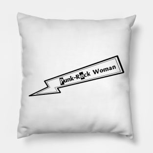 Punk Rock Woman Pillow