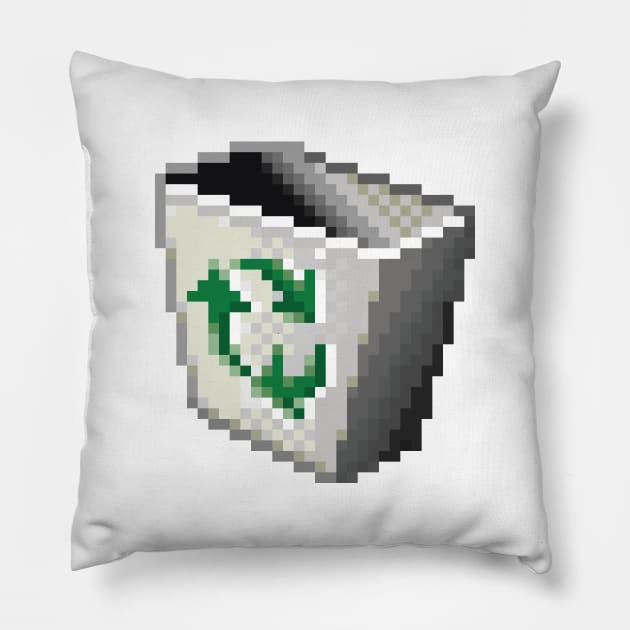 Recycle bin Pillow by tdK