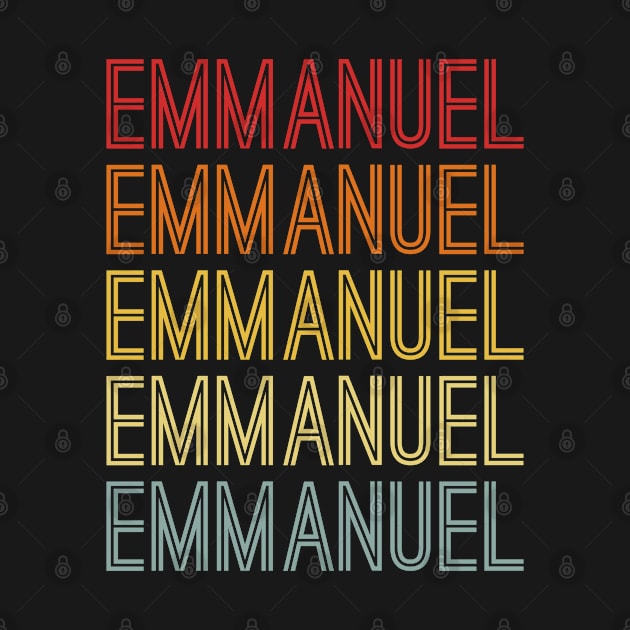 Emmanuel Name Vintage Retro Gift Named Emmanuel by CoolDesignsDz