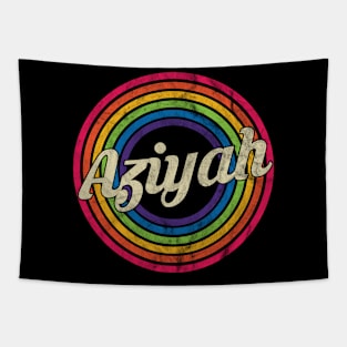 Aziyah - Retro Rainbow Faded-Style Tapestry