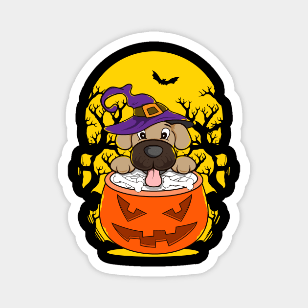 Halloween Puppy Wizard Cute Dog Obsessed Magnet by theperfectpresents