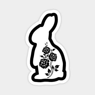 rabbit with flower pattern Magnet